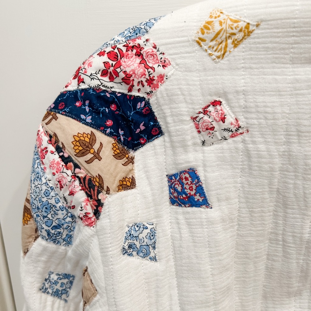 Anthropologie Patchwork Wrap Jacket - Xs - image 5